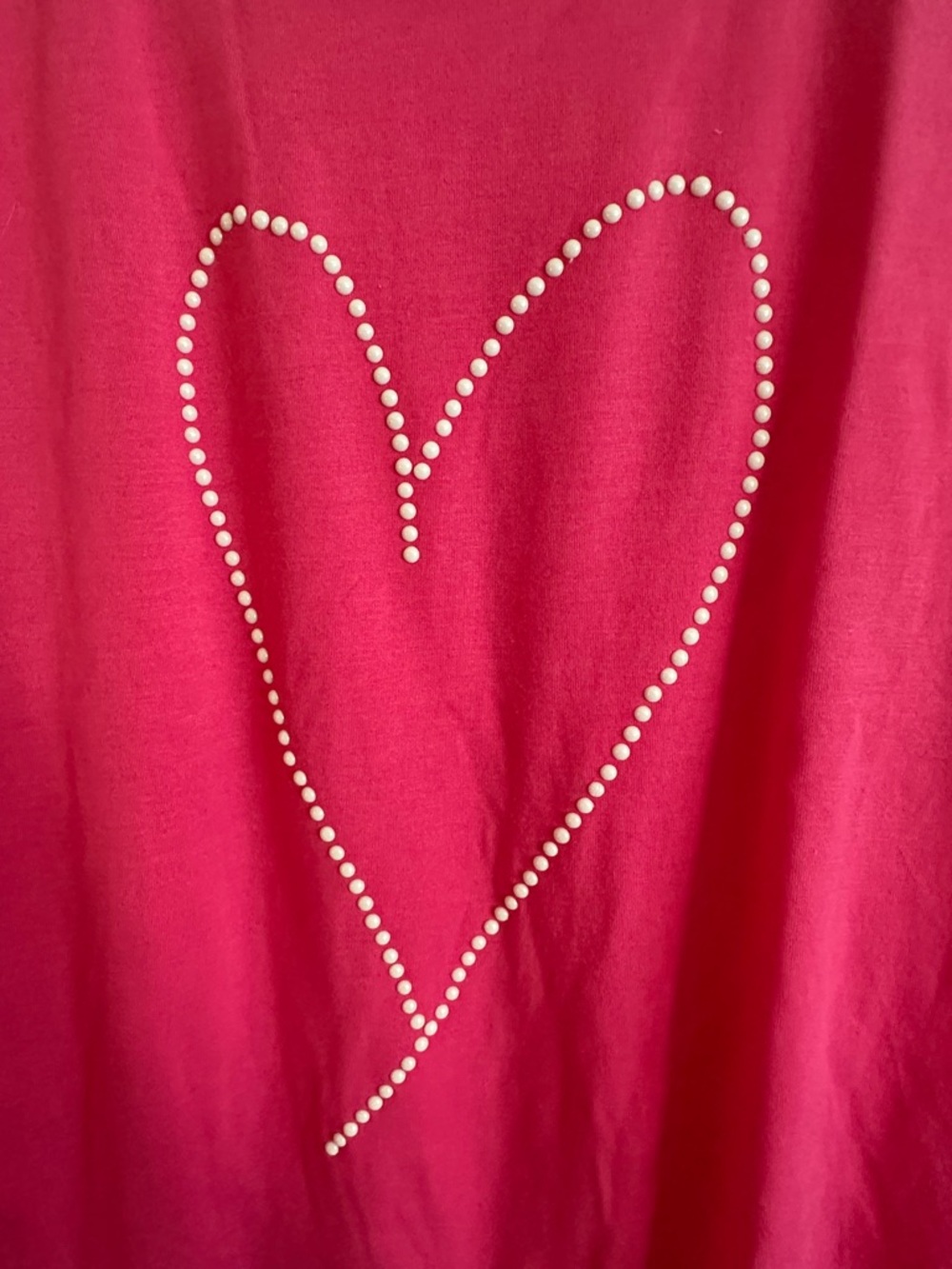 Women’s Short Sleeve Heart Tee in Berry Pink - Picture 4 of 5